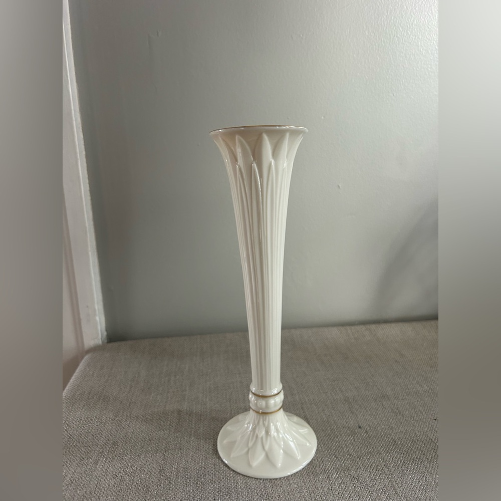 Lenox Tivoli collection Ivory Fluted Bud Vase